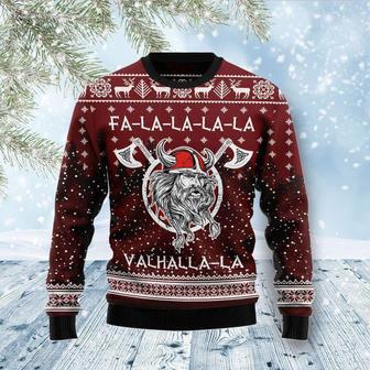 Vikings Fa La La La Ugly Christmas Sweater | Favorety