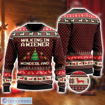 Walking In A Wiener Wonderland Dog Lover Ugly Christmas Sweater Xmas Gifts | Favorety DE