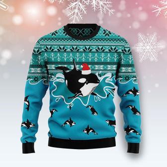 Whale Santa Claus Ugly Christmas Sweater | Favorety AU