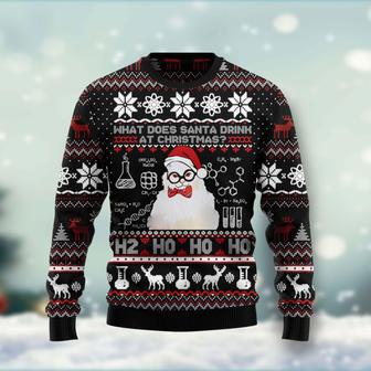 What Does Santa Drink At Christmas Ugly Christmas Sweater | Favorety UK