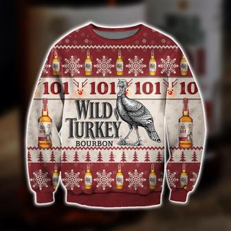 Wild Turkey Bourbon Whiskey Ugly Christmas Sweater | Favorety CA