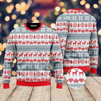 Winter Christmas Red Grey Style Ugly Christmas Sweater For Men & Women | Favorety DE