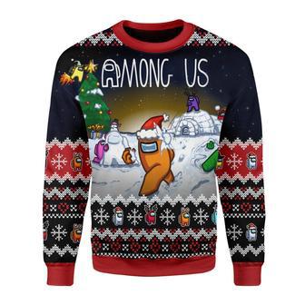 Winter Christmas Tree Among Us Christmas Sweater | Favorety