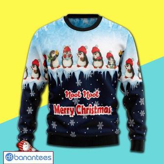 Winter Clothes Penguin Hang Out Awesome Christmas Ugly Christmas Sweater | Favorety AU