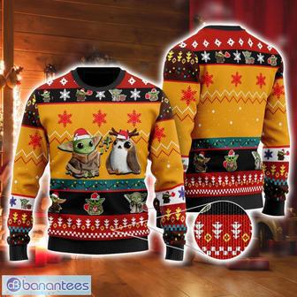 Yoda and Porg Ugly Christmas Sweater Xmas Gifts | Favorety