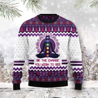 Yoga Be The Change Ugly Christmas Sweater | Favorety DE