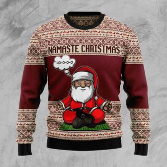 Yoga Santa Clause Ugly Christmas Sweater | Favorety