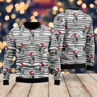 Zebra Wearing Santa Hats Ugly Christmas Sweater For Men & Women | Favorety