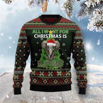 All I Want For Christmas Is Elephant Ugly Christmas Sweater | Favorety UK