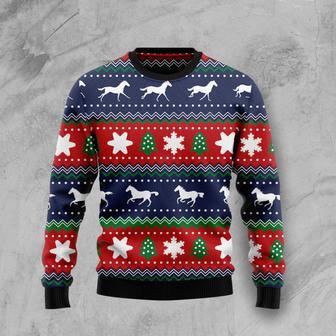 Amazing Horses Ugly Christmas Sweater unisex womens & mens, couples matching, friends, funny family ugly christmas holiday sweater gifts | Favorety CA