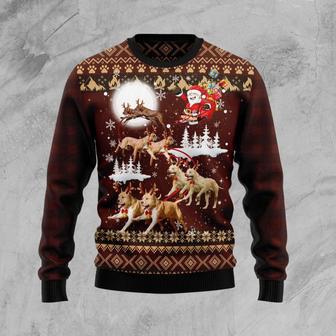 American Pit Bull Terrier Reindeers Car Ugly Christmas Sweater | Favorety AU