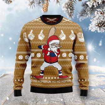 Baseball Ho Ho Homerun Ugly Christmas Sweater | Favorety AU