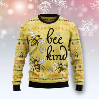 Bee Kind unisex womens & mens, couples matching, friends, funny family ugly christmas holiday sweater gifts | Favorety UK