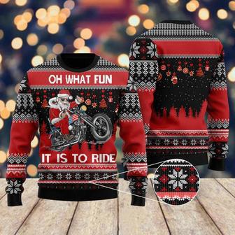 Biker Motorcycle Lover Xmas Ugly Christmas Sweater For Men & Women Adult | Favorety