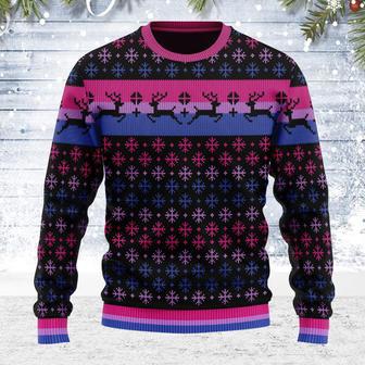 Bisexual Pride Flag Ugly Christmas Sweater | Favorety DE