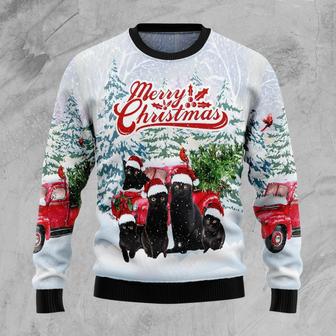 Black Cat Merry Christmas Ugly Christmas Sweater | Favorety DE