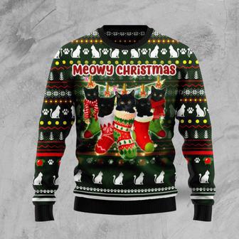 Black Cat Socks Ugly Christmas Sweater | Favorety DE