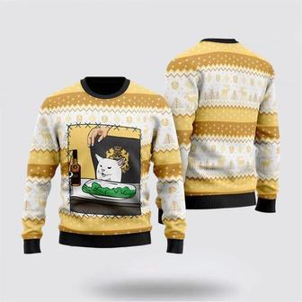 Black Velvet Whisky Cat Meme Christmas Ugly Sweater – Cat Lover Christmas Sweater | Favorety CA