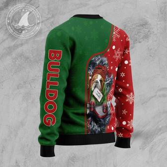 Bulldog Ugly Christmas Sweater unisex womens & mens, couples matching, friends, funny family sweater gifts 1 | Favorety AU