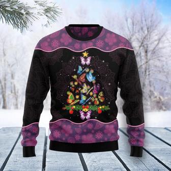 Butterfly Christmas Tree Ugly Christmas Sweater | Favorety CA