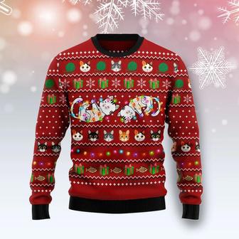 Cat Light Ugly Christmas Sweater | Favorety