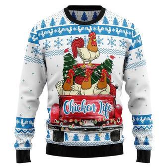 Chicken Life Ugly Christmas Sweater | Favorety CA