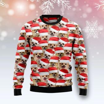 Chihuahua Group Awesome Ugly Christmas Sweater | Favorety