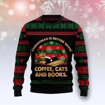 Christmas Better With Cat Ugly Christmas Sweater For Men & Women | Favorety UK