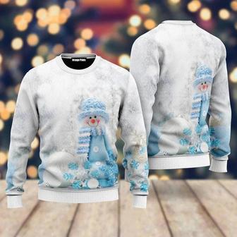 Christmas Blue Snowman Ugly Christmas Sweater For Men & Women | Favorety UK