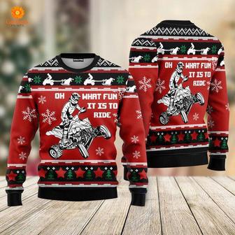 Christmas Four Wheel oh What Fun It Is To Ride Ugly Christmas Sweater For Men & Women | Favorety UK