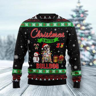 Christmas is better with Bulldog Ugly Christmas Sweater | Favorety DE