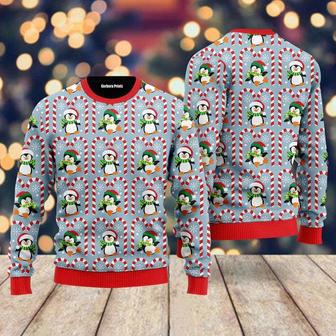 Christmas Penguin With Candy Ugly Christmas Sweater For Men & Women | Favorety