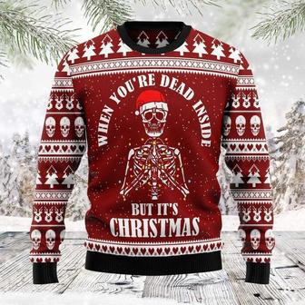 Christmas Skull Ugly Christmas Sweater For Men & Women | Favorety