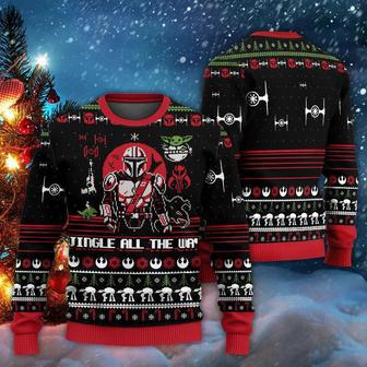 Christmas Star Wars Jingle All The Way Mandalorian Yoda – Sweater – Ugly Christma | Favorety CA