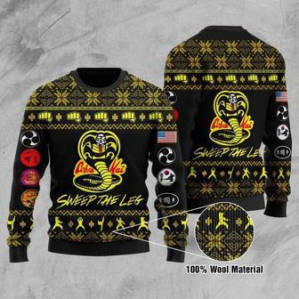 Cobra Kai Sweep The Leg Ugly Christmas Sweater | Favorety DE