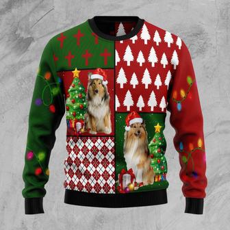 Collie Hohoho Ugly Christmas Sweater | Favorety