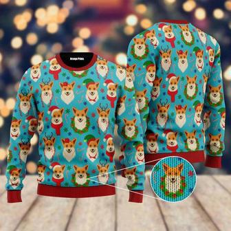 Corgi Snow Dog Christmas Ugly Christmas Sweater For Men & Women | Favorety CA