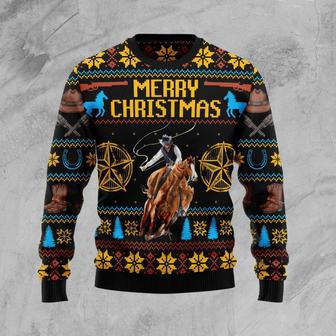 Cowboy Merry Christmas Ugly Christmas Sweater | Favorety AU