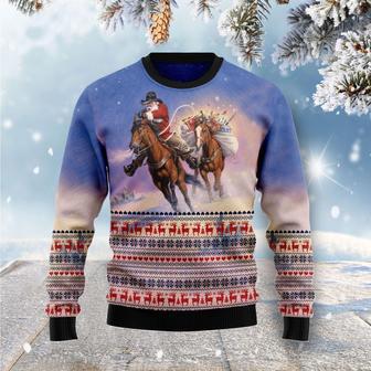 Cowboy Santa Claus Ugly Christmas Sweater | Favorety AU