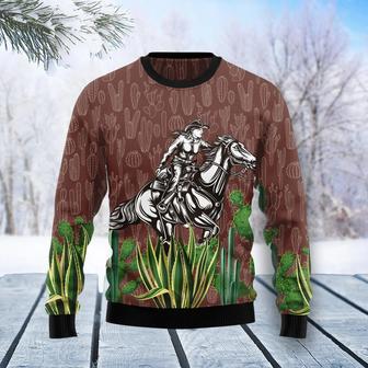 Cowgirl Cactus unisex womens & mens, couples matching, friends, funny family ugly christmas holiday sweater gifts | Favorety AU