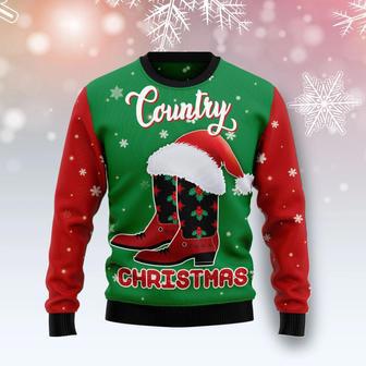 Cowgirl Country Christmas unisex womens & mens, couples matching, friends, funny family ugly christmas holiday sweater | Favorety