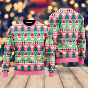 Cute christmas geometric elements Pattern Ugly Christmas Sweater For Men & Women | Favorety UK