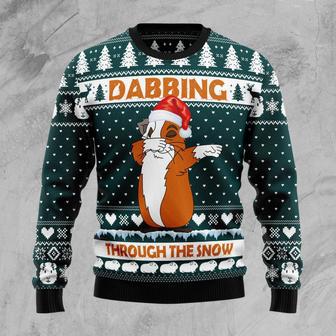 Dabbing Through The Snow Guinea Pig Ugly Christmas Sweater | Favorety AU