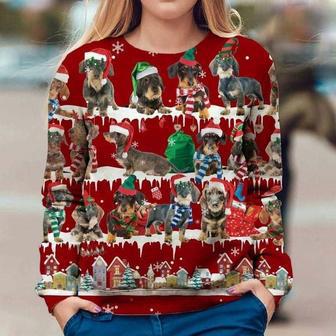 Dachshunds Christmas Snowflake Sweater Vintage Christmas Sweatshirt Weiner Dog Gifts | Favorety CA