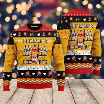 Deez Nuts Nutcracker Ugly Christmas Sweater For Men & Women | Favorety