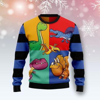 Dinosaur Color Ugly Christmas Sweater | Favorety CA