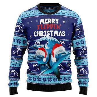 Dolphin Flippin' Christmas Ugly Christmas Sweater | Favorety AU