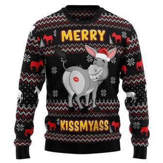 Donkeys Merry Kissmyass Ugly Christmas Sweater | Favorety DE