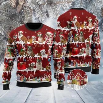 Enghlish Bulldog Ugly Christmas Sweater For Men & Women | Favorety DE