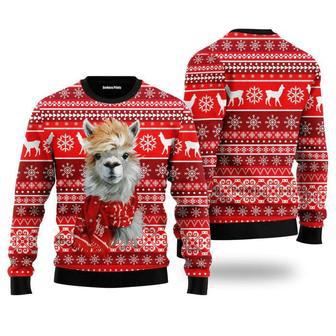 Festive Llama Xmas Ugly Christmas Sweater For Men & Women | Favorety AU